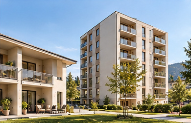 Residential buildings — Architectural visualisation · Development concept
