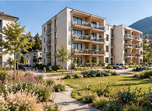 Residential paths — Architectural visualisation · Development concept