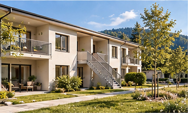 Existing building modernisation — Architectural visualisation · Development concept